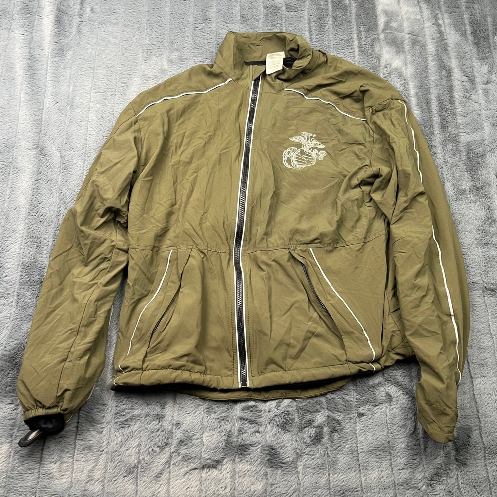 USMC Marine Corps PT Jacket SND Manufacturing Olive Green Small Short 15014